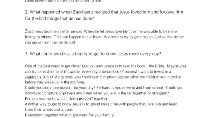 Zaccaeus – Parent Cheat Sheet cover