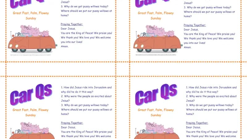 Palm Sunday – Car Questions cover