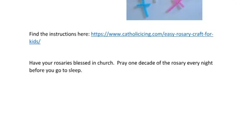Rosary Craft for Nativity of Theotokos cover