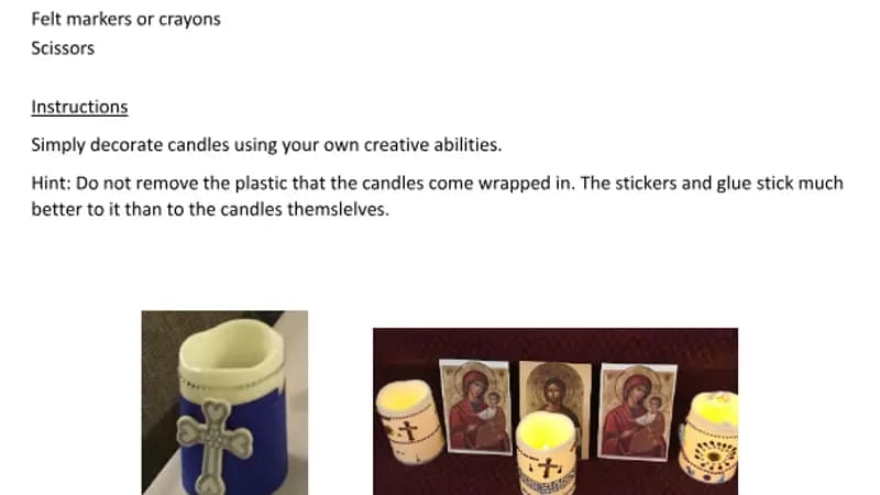 Decorated LED candles cover