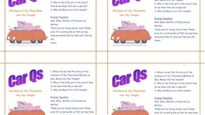 Yr 2 Entrance of Theotokos Car Qs cover