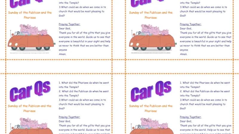 Publican and Pharisee – Car Qs cover