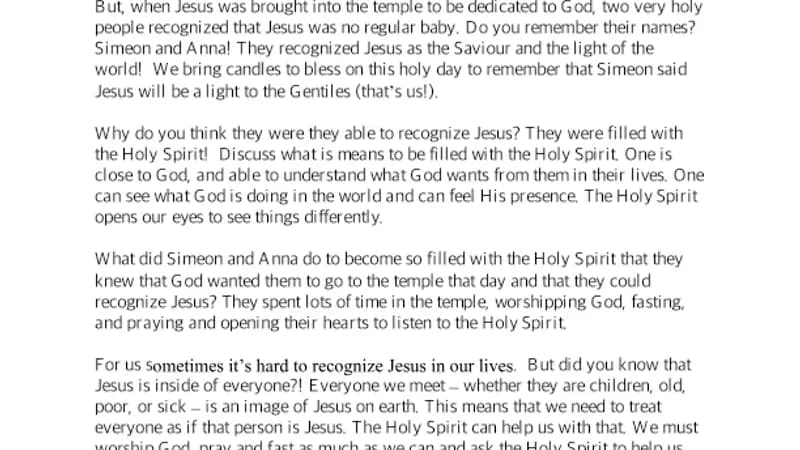 Yr 2 Encounter of Our Lord in the Temple Lesson cover