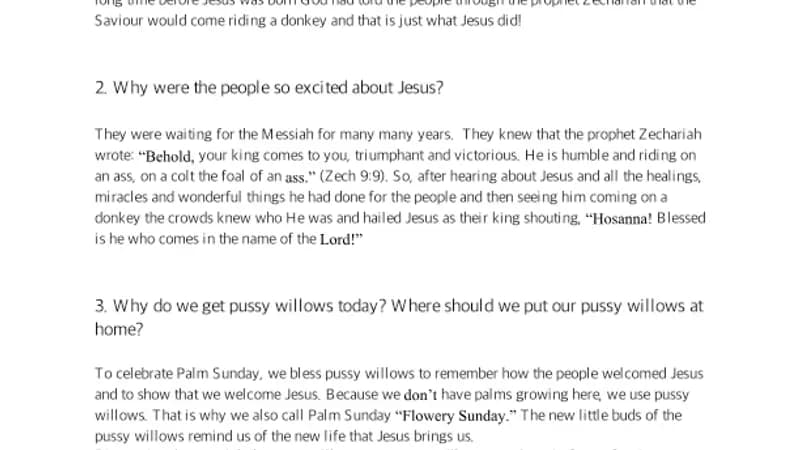 Palm Sunday – Parent Cheat Sheet cover