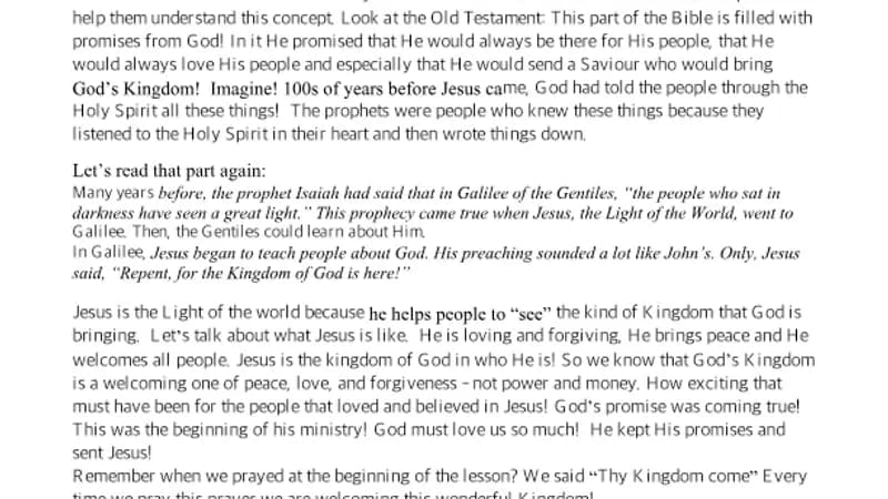 Yr 2 Jesus’ Ministry Begins Lesson cover