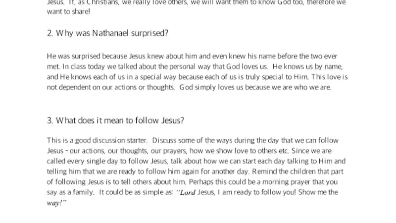 Philip and Nathanael Sunday – Parent Cheat Sheet cover